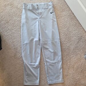 Nike Light Gray Boys Baseball Pants Size YXL
